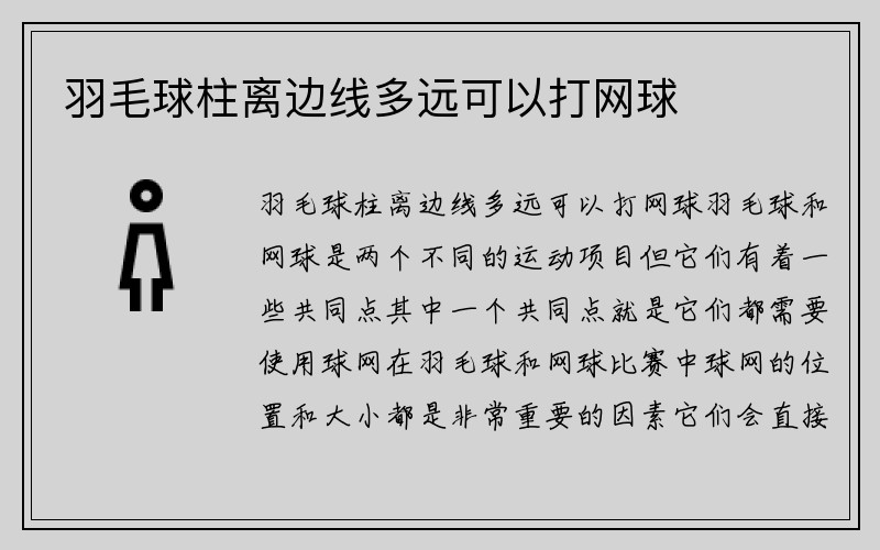 羽毛球柱离边线多远可以打网球