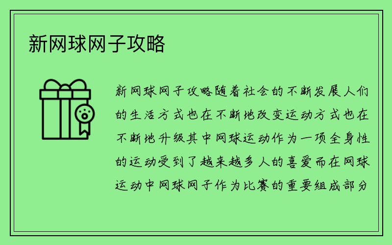 新网球网子攻略