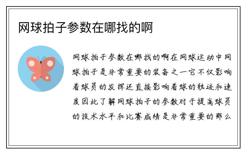 网球拍子参数在哪找的啊