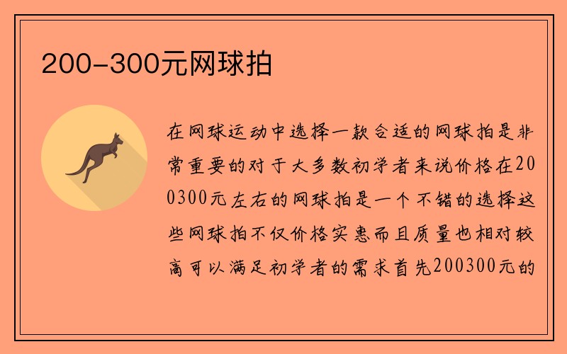 200-300元网球拍